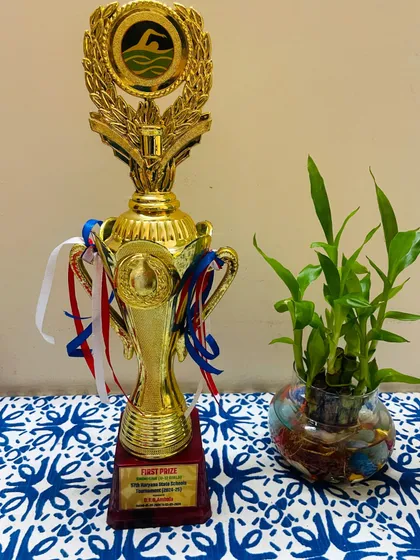 One of the two 'Best Performance' trophies won by my swimmers at the SGFI State Championship. We don't just participate; we aim for total domination.