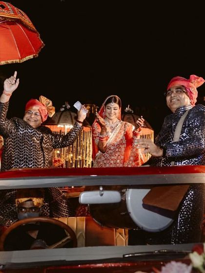 A father's joy during the wedding procession. These are the priceless, candid moments that make all the detailed planning worthwhile.