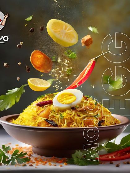 My classic Egg Biryani, featuring boiled eggs, a hint of lemon, and whole spices. It's a comforting and wholesome meal.