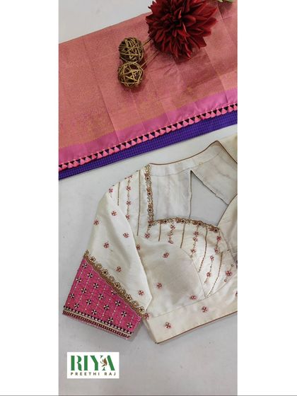 Riya By Preethi Raj - Custom Ethnic Wear Design The Art of Handwork: Blouse Details photo 7