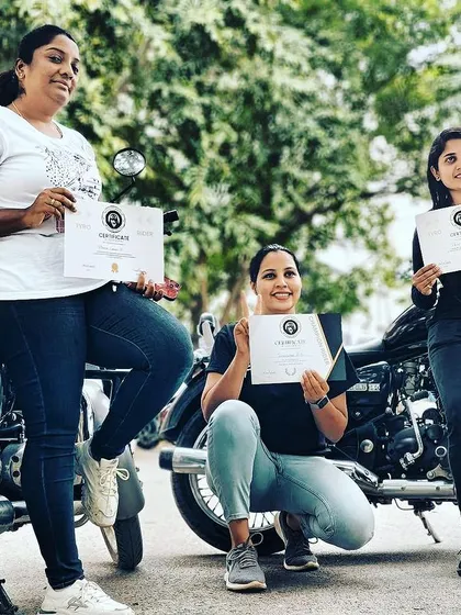 Three new riders, three new certificates. This is what empowerment looks like. They are ready to hit the road with skill and confidence.