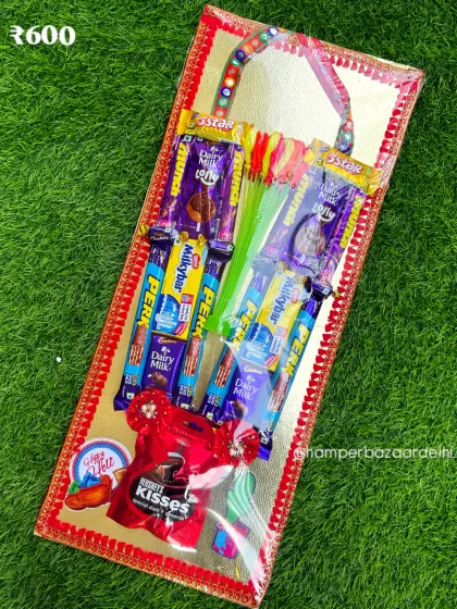 Introducing our unique Holi Malas! This one is a chocolate lover's dream, made with various chocolates and Hershey's Kisses, all for just ₹600.