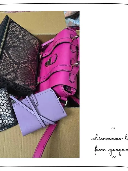 A fun haul of smallies for our patron Prianka. This box includes a Neo pouch, a custom Sasha, a Little Amie, and a Bennet wallet in a mix of exotic prints and bright colors.