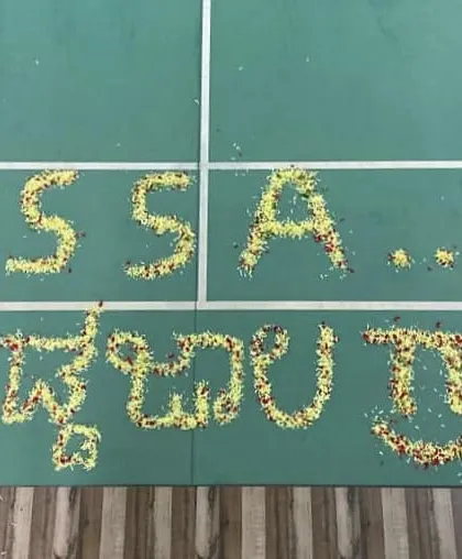 Every detail matters to us. Here we are setting up for our inauguration day, putting our heart and local Doddaballapur pride into the new court.