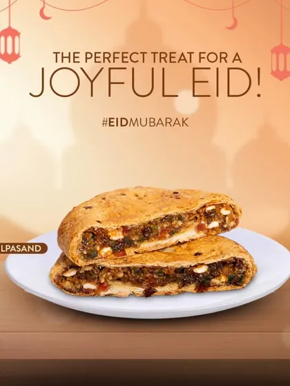 Our Dilpasand is the perfect treat for a joyful Eid. This sweet, flaky pastry filled with coconut and dried fruits is a celebration in every bite.
