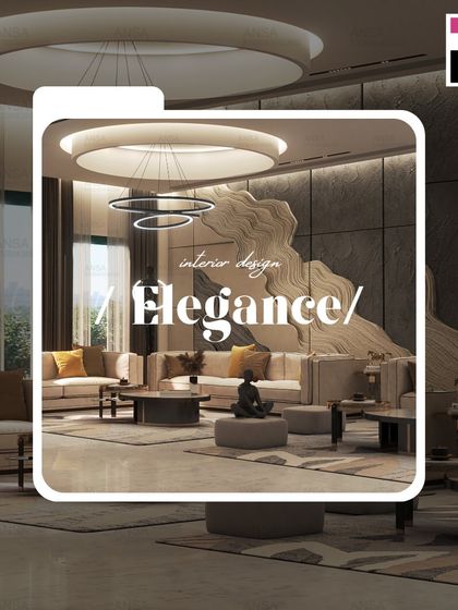 Elegance is about creating a feeling of grace and serenity. This living room uses a soft, neutral palette, sculptural furniture, and a stunning textured wall to create a space that is both peaceful and visually interesting.