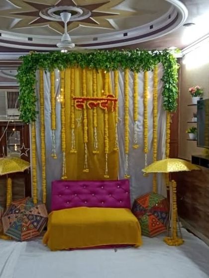 Shanaya Decorations - All-Inclusive Ceremony Packages (Haldi & Mehendi) Haldi Ceremony Backdrops photo 15