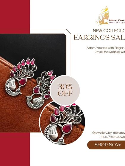 Here are the peacock studs in a rich magenta. This color is festive and fun, making it a great choice for parties and celebrations.