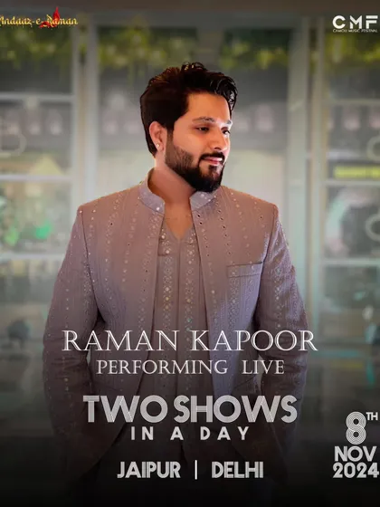 Two shows in one day! A poster announcing back-to-back performances in Jaipur and Delhi. The hustle is real, but the love from the audience makes it all worth it.