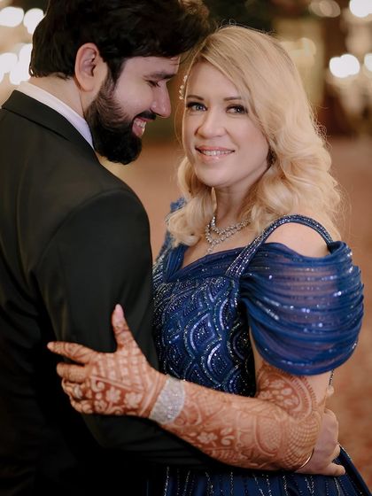 A lovely portrait capturing the connection between the couple during their engagement.