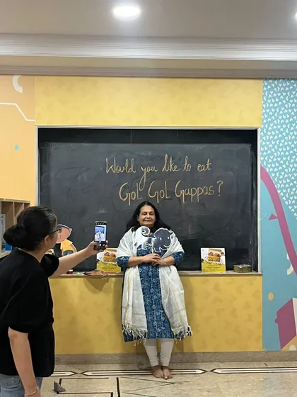 Posing with props after a fun story session. We believe in making learning memorable and joyful for every child.