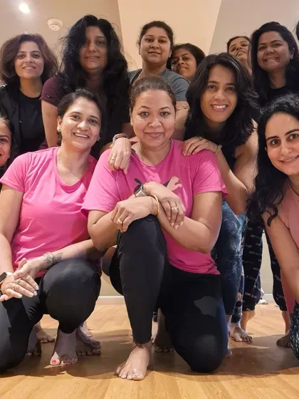 This is my Pilates gang. We are a community of strong women who show up for ourselves and each other. We work hard, we laugh, and we celebrate our fitness journey together. This is more than a class; it's a tribe.