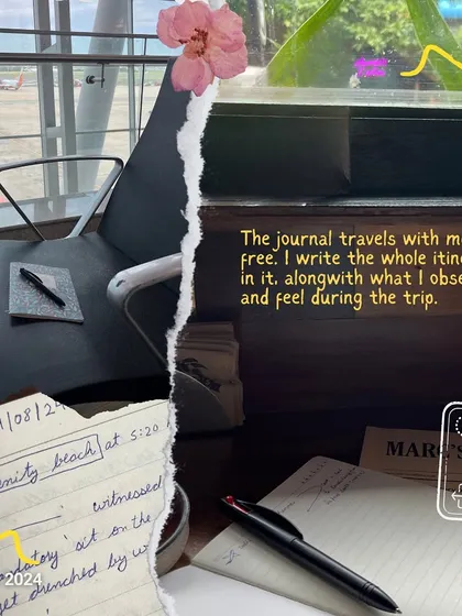 A digital journal collage from a trip and offline workshop. It was fun to try, but nothing beats analog journaling for me.