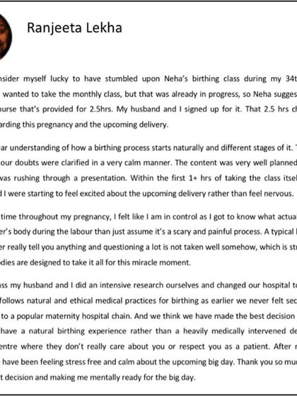 Neha Misra - Childbirth Education & Preparation Our Birth Stories photo 18