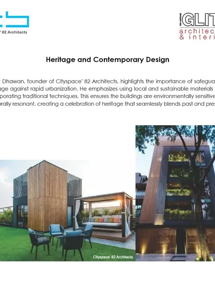 My views on "Heritage and Contemporary Design" were featured in The Neptune Glitz. I articulate the importance of using local and sustainable materials to bridge the gap between the past and the present.