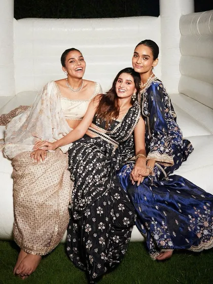 This is what I mean by "Threads of Happiness". Just pure joy with your favorite people. My outfits are designed for these moments, whether you're the bride's sister, the cool aunt, or the star bridesmaid.