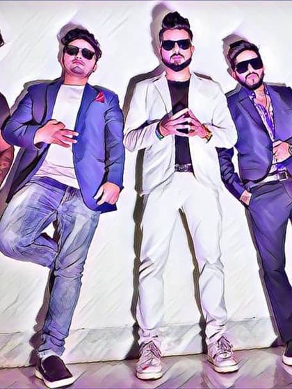 A stylized shot of the band. We bring not just the music but also the stage presence to make your event look and feel spectacular.