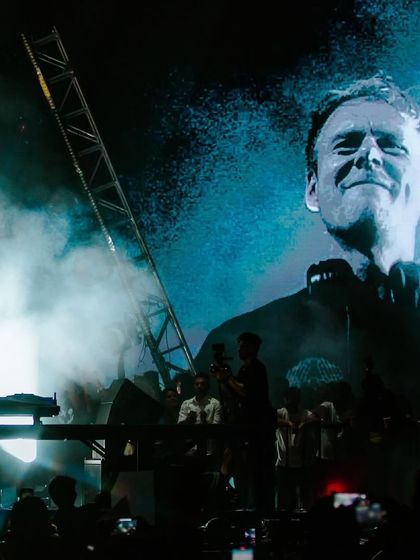 Another view of the double-Armin effect, showcasing the impressive scale of my stage visuals.