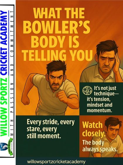 A bowler's body language tells you everything. We teach players to read their opponents and to project confidence and control through their own posture and presence.