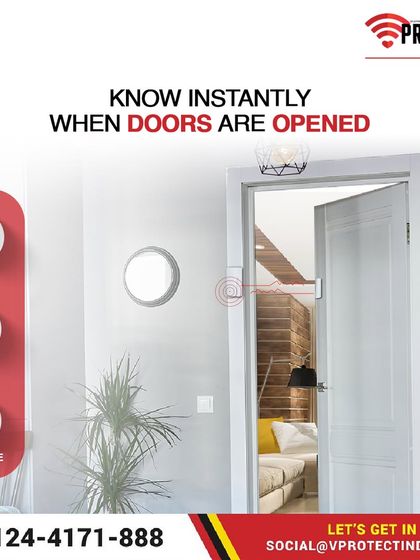 Know instantly when doors are opened. Our magnetic door contact sensors provide immediate notification if a door is breached, giving you and our monitoring center a critical first alert.