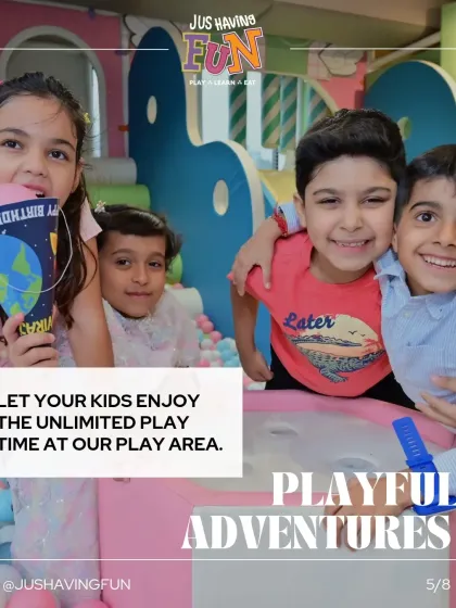 Let your kids enjoy unlimited playtime in our safe and exciting play area. It's the perfect place for playful adventures and making new friends during a birthday celebration.