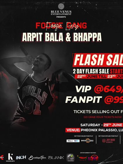 Flash sales are a key part of my strategy to create urgency. This graphic for the Foosie Gang event clearly communicates the limited-time offer to drive immediate ticket sales.