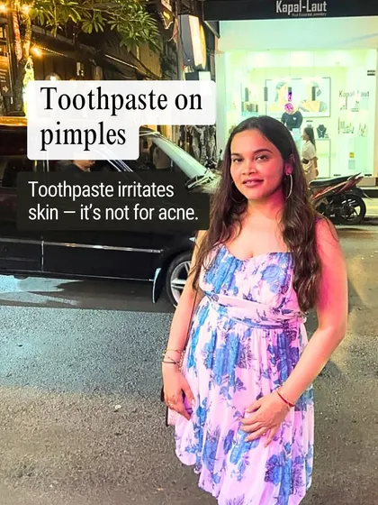 Myth: Toothpaste is a good spot treatment for pimples. Reality: Toothpaste is formulated for teeth, not skin. Its ingredients can be highly irritating and do more harm than good for acne.