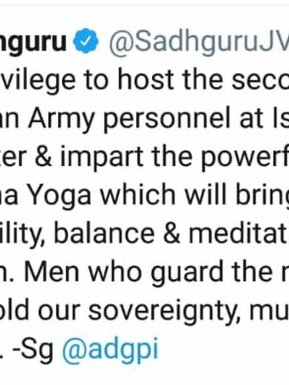 It was a blessing to see my Guru, Sadhguru, acknowledge the program. His vision to bring these tools to every human being is the driving force behind my work.