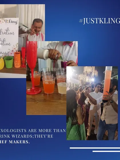 Our mixologists are more than just drink wizards; they are mischief makers who love to have fun. Here they are serving up colorful drinks and getting the party started.