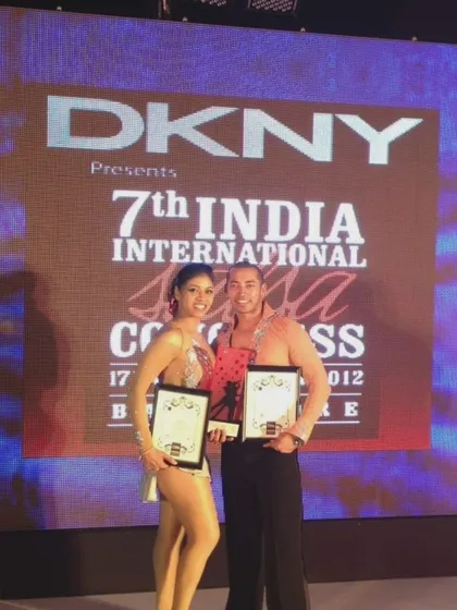 A proud moment, winning at the India International Salsa Congress back in 2012. It's been a long journey of competitions and performances.