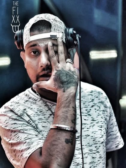 A creative shot with my hand covering one eye, showing my artistic side.