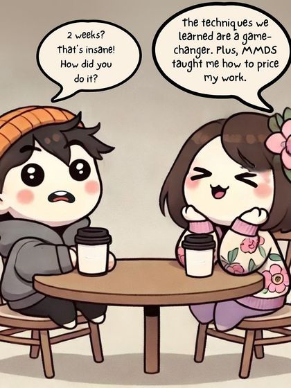 How do my students find success so quickly? The techniques are a game-changer, and learning how to price work for premium clients gives them the confidence to be profitable from the start.