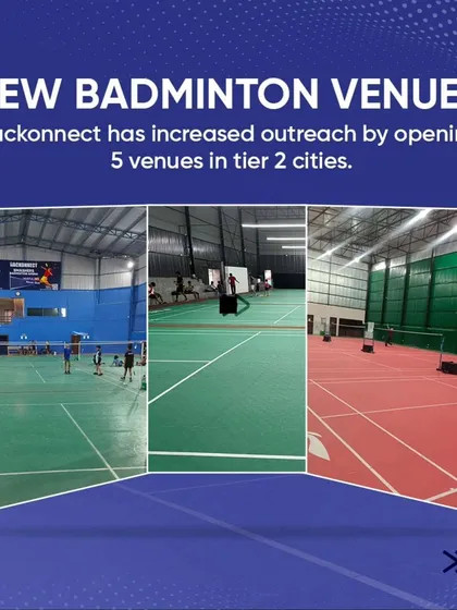 We are committed to making sports accessible everywhere. We've recently expanded by opening 5 new badminton venues in tier 2 cities, bringing professional facilities to more communities.