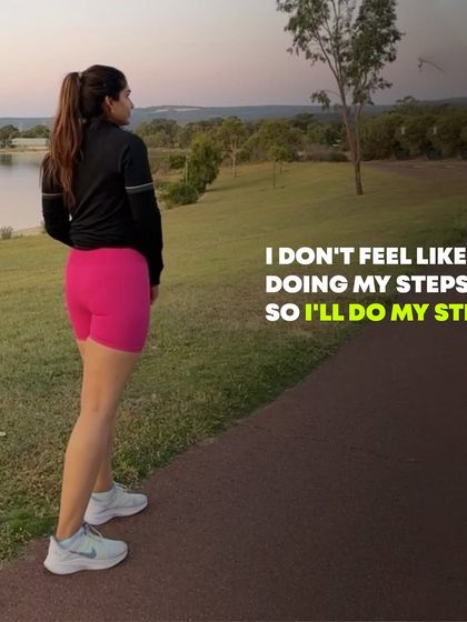 Your goals don't care about how you feel. Discipline is doing what you need to do regardless of your feelings. I do my steps and eat clean even when I don't feel like it.