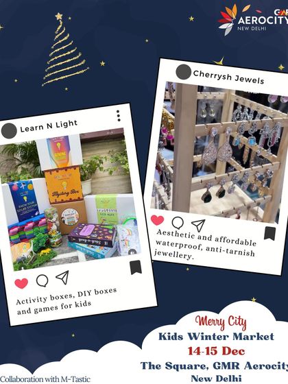 More vendor highlights for the Kids Winter Market, including DIY boxes from Learn N Light and affordable jewelry from Cherrysh Jewels.