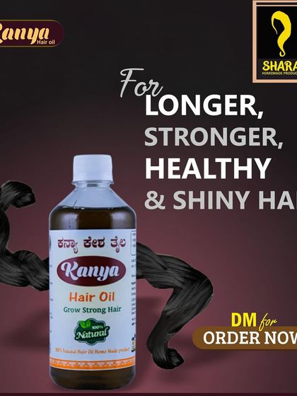 I designed Kanya Hair Oil to give you longer, stronger, and healthier hair. The formula is packed with nutrients to fortify each strand.