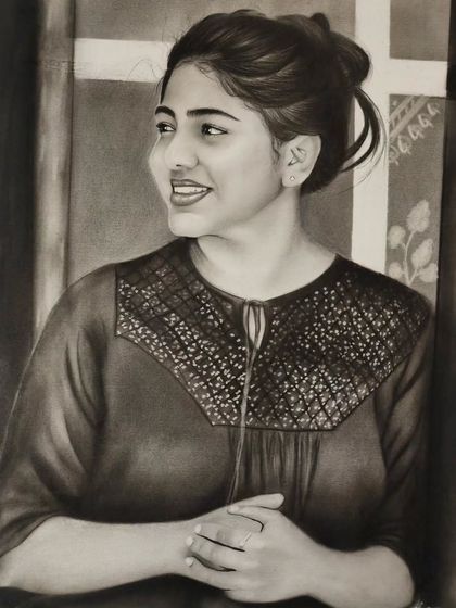 Another close-up of the portrait.