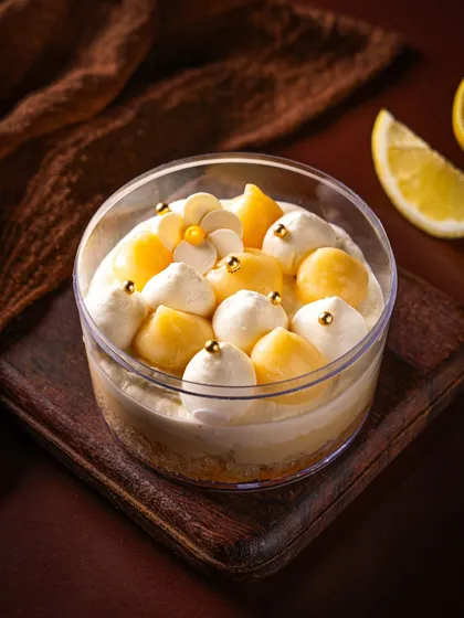 For a lighter indulgence, my Lemon Cake tub is bright and refreshing. It features a zesty lemon cake base topped with delicate citrus pearls that add a burst of flavor.