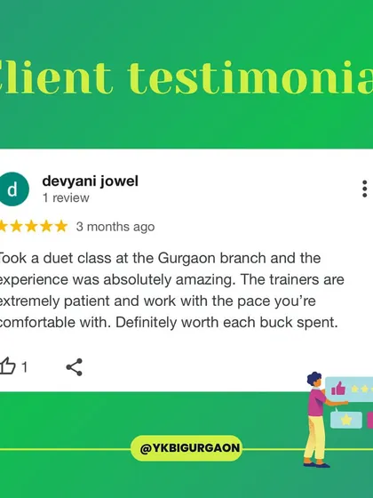"Took a duet class... the trainers are extremely patient and work with the pace you're comfortable with. Definitely worth each buck spent." Personalized attention is key.