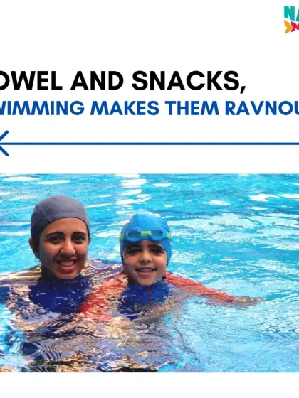 Don't forget a towel and snacks. Swimming makes kids incredibly hungry. Having a warm towel and a healthy snack ready for after the lesson is a great way to end the session on a happy note.