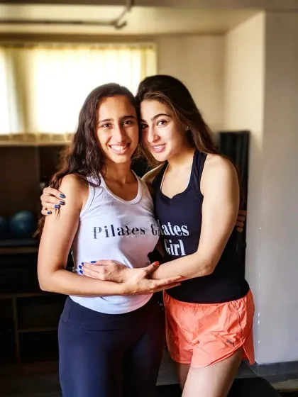 A candid moment of strength and friendship between our founder Namrata and her dedicated client, Sara Ali Khan. Their journey together is built on hard work, consistency, and a shared love for the transformative power of Pilates.