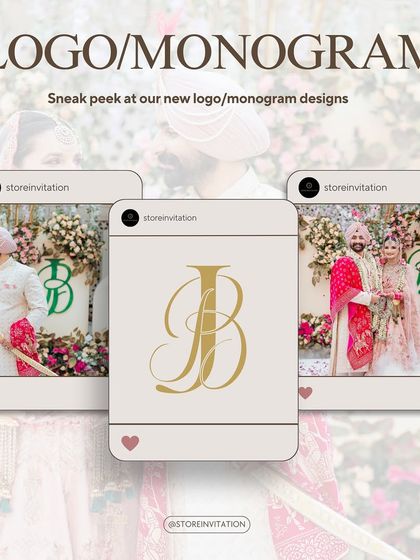 A sneak peek at a minimal and subtle logo I designed for a wonderful client in Amritsar. The 'JB' monogram was used to create a sophisticated brand for their special day, as seen here in their wedding decor.