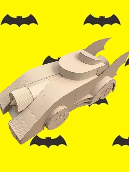 I love bringing popular themes to life with custom designs. For a superhero fan, I created this awesome cardboard Batmobile kit, perfect for a themed birthday party activity or a fun weekend project.