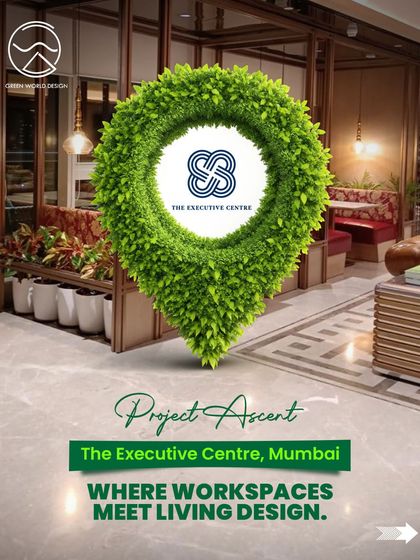 For Project Ascent at The Executive Centre in Mumbai, the goal was to integrate living design into a high-performance workspace. This is not about adding plants; it is about creating an environment that breathes, enhances focus, and brings a sense of quiet luxury to the office.