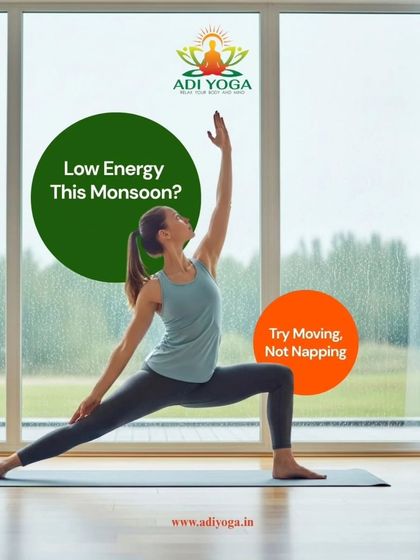 Feeling low energy this monsoon? Instead of napping, try moving. A simple yoga practice can fight fatigue and energize your body and mind, even on the rainiest days.