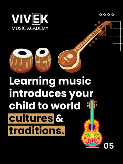 From the rhythms of the tabla to the melodies of the sitar, learning music connects students to rich cultural traditions from around the world. We offer training in a variety of instruments to broaden their cultural horizons.