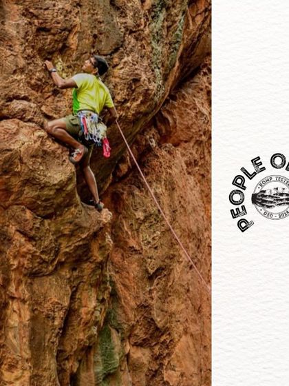 Meet Kowshik, a long time climber and marathon runner. This shot of him on a lead climb in Badami shows his experience and love for the sport.
