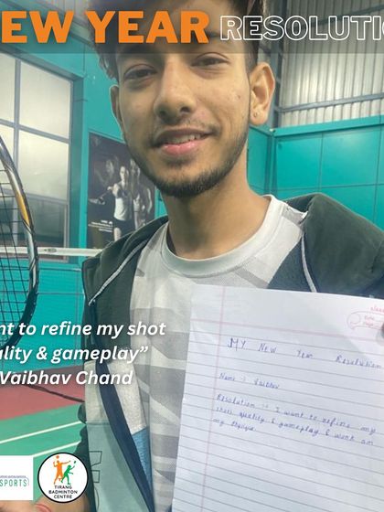 Our player Vaibhav Chand's new year resolution is to refine his shot quality and gameplay. This focus on continuous improvement is what separates good players from great ones.
