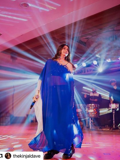 The full stage view. Our oxidised jewellery is designed to make a statement even from a distance, making it a favourite among performers and anyone looking to stand out at a festive event.