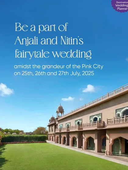 Be a part of Anjali and Nitin's fairytale wedding at Fairmont Jaipur, a venue that embodies the grandeur of the Pink City.